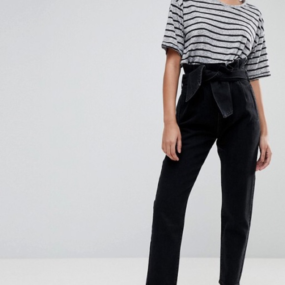 ASOS Paperbag Waist Boyfriend Jeans